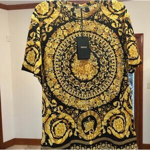 Men's Versace BAROCCO print cotton shirt size 3 XL made in Italy